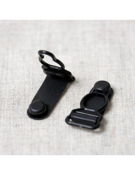 Juego de 4 ligas de plástico para portaligas - Negro