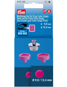 Juego de herramientas para colocar broches a presión Color Snaps de 9 y 12,4 mm