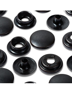 Multipac de 100 botones de presión Sport Camping - Negro 2
