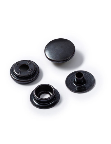 Multipac de 100 botones de presión Sport Camping - Negro