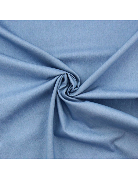 Tela de denim chambray - Azul claro