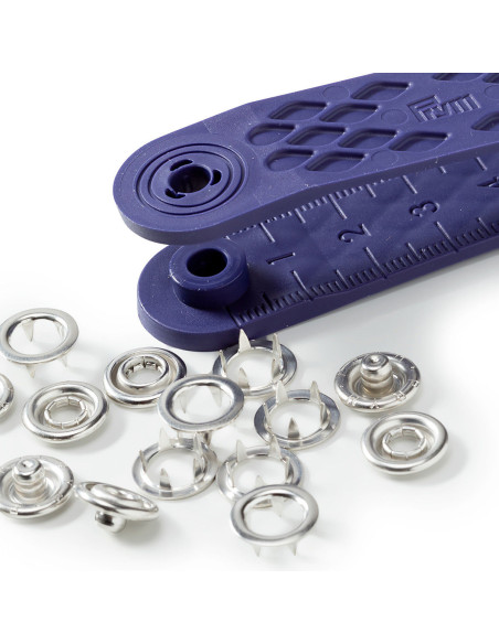 Multipack de 200 botones de presión Jersey - Plata 10mm