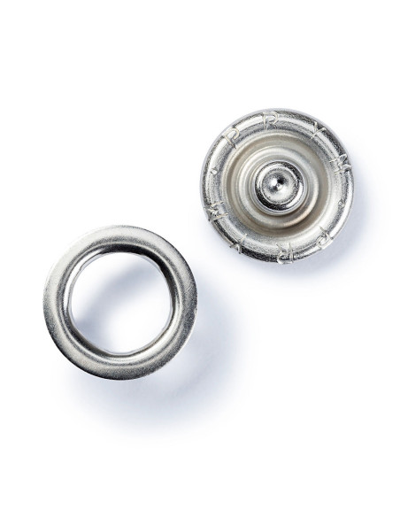 Multipack de 200 botones de presión Jersey - Plata 10mm
