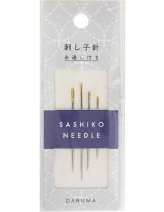 Paquete de 4 agujas sashiko Daruma