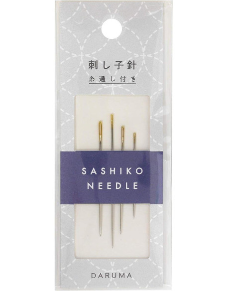 Paquete de 4 agujas sashiko Daruma