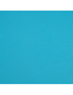 Tejido de punto de algodón acanalado - Azul turquesa 2