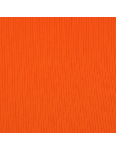 Tejido de punto de algodón acanalado - Naranja