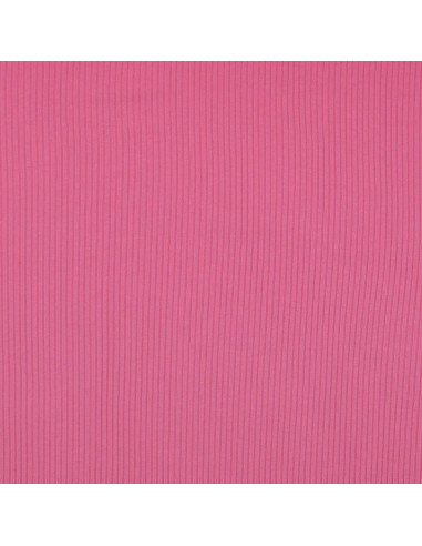 Tejido de punto de algodón acanalado - Rosa