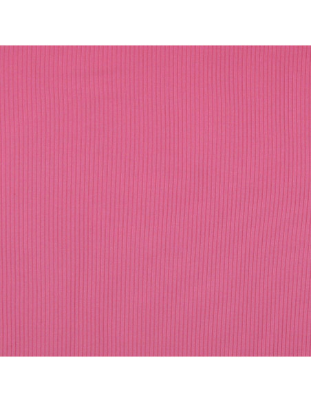 Tejido de punto de algodón acanalado - Rosa