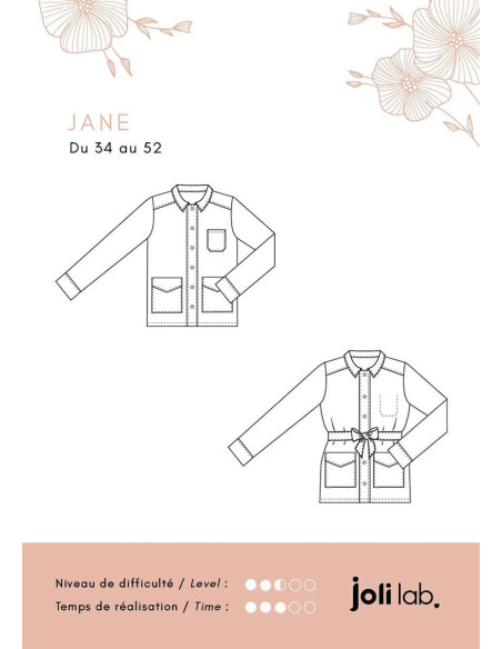 Patrón de chaqueta Jane - Joli Lab