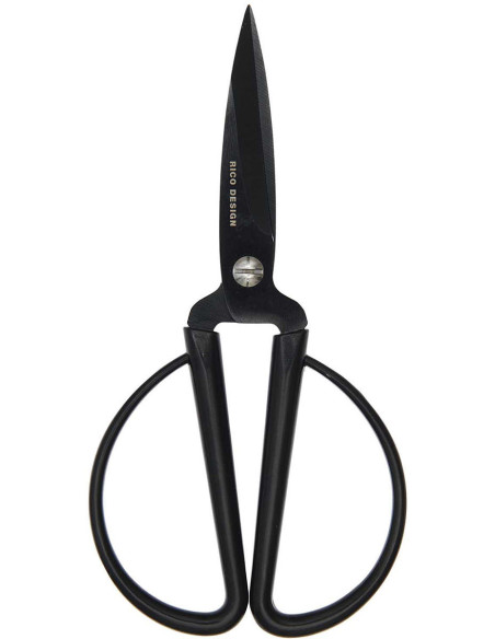 Tijeras de precisión con grandes anillos negros Rico Design 14 cm