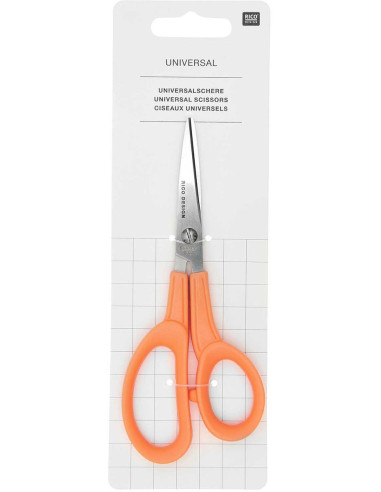 Tijeras universales naranjas Rico Design 15 cm