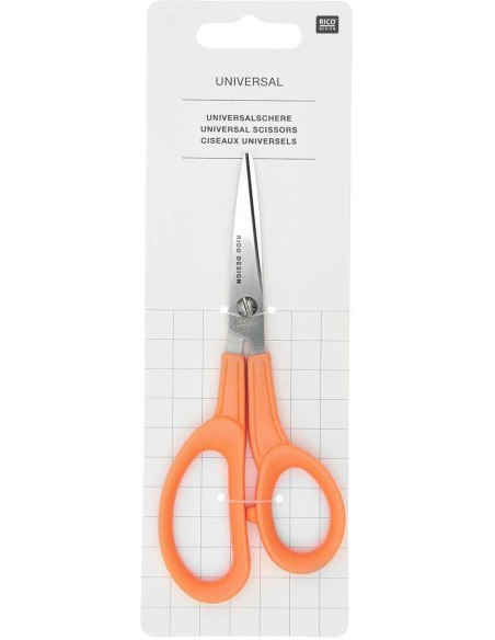 Tijeras universales naranjas Rico Design 15 cm