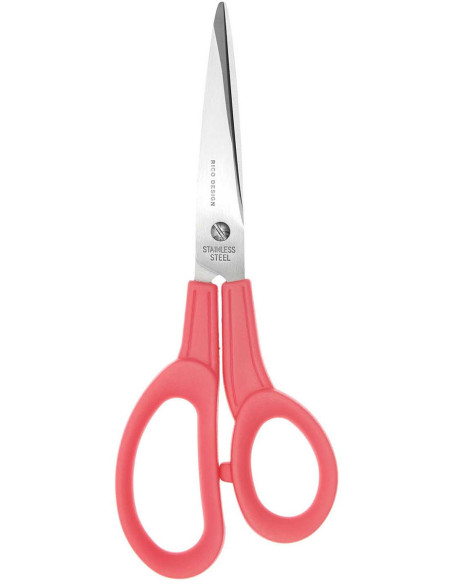 Tijeras universales rosa fluorescente Rico Design 20 cm