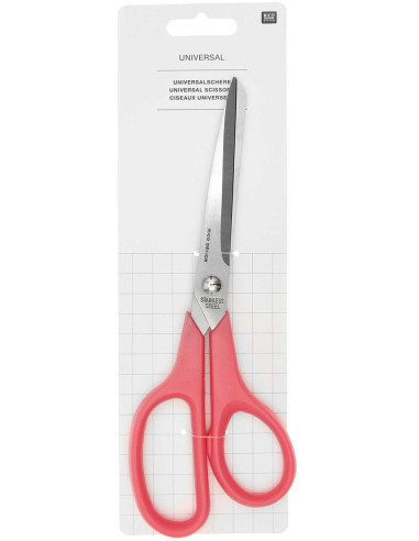 Tijeras universales rosa fluorescente Rico Design 23 cm