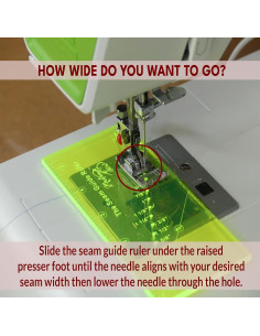 Regla guía de costura con guía de costura magnética Madam Sew 2