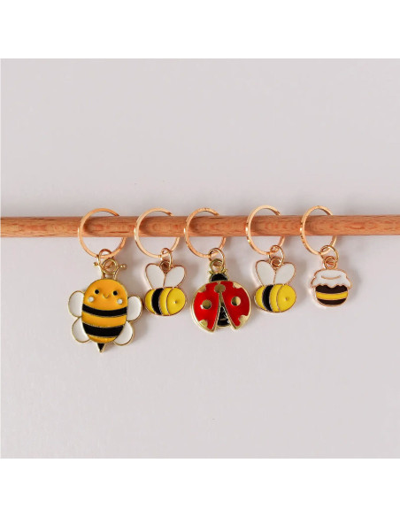 Juego de 5 anillos marcadores de puntos - Bee Happy