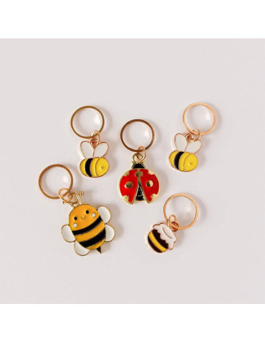 Juego de 5 anillos marcadores de puntos - Bee Happy