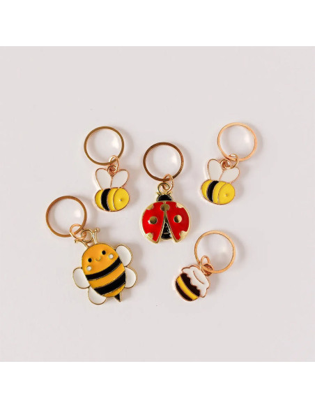 Juego de 5 anillos marcadores de puntos - Bee Happy