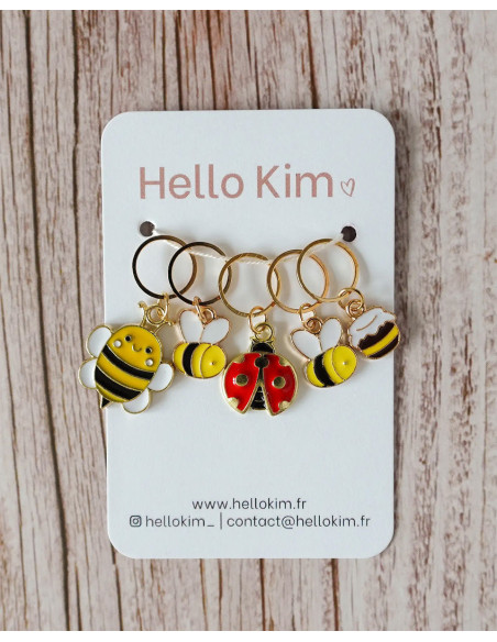 Juego de 5 anillos marcadores de puntos - Bee Happy