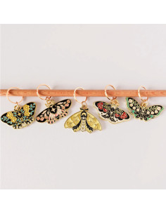 Conjunto de 5 anillos marcadores de puntos - Mariposas