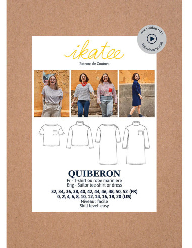 Patrón de camiseta o vestido marinero Quiberon - Ikatee