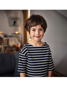 Patrón de camiseta o vestido marinero Quiberon Kids - Ikatee