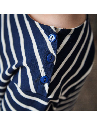 Patrón de camiseta o vestido marinero Quiberon Kids - Ikatee