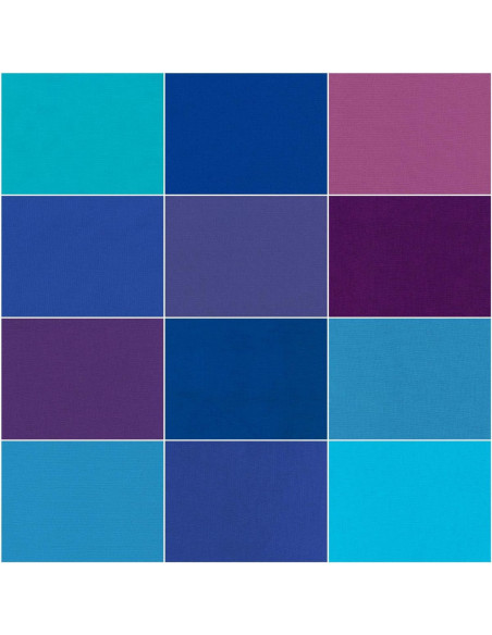 Paquetes de Fat Quarters Kona - Peacock