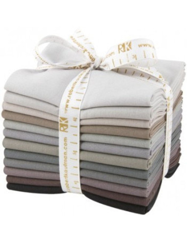 Paquetes de Fat Quarters Kona - Área Gris
