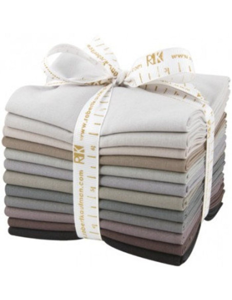 Paquetes de Fat Quarters Kona - Área Gris