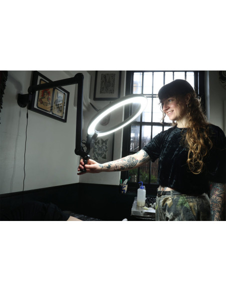 Lámpara de anillo Daylight Aura en brazo