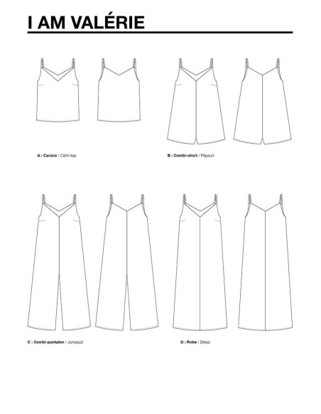 Patrón de mono y vestido Valérie - I am patterns