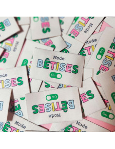 Juego de 6 etiquetas tejidas - Travesuras