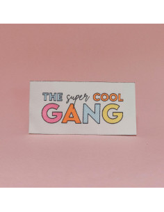 Juego de 6 etiquetas tejidas - The super cool GANG 2