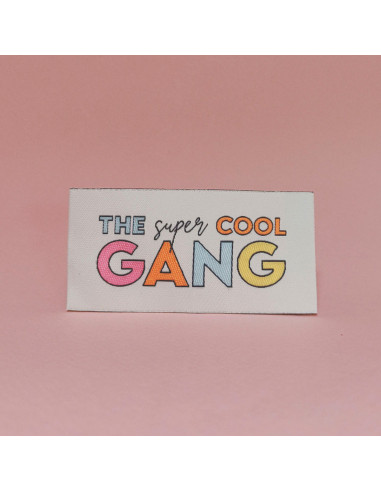 Juego de 6 etiquetas tejidas - The super cool GANG