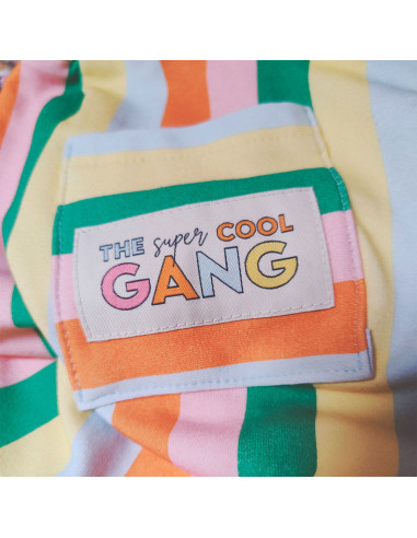 Juego de 6 etiquetas tejidas - The super cool GANG