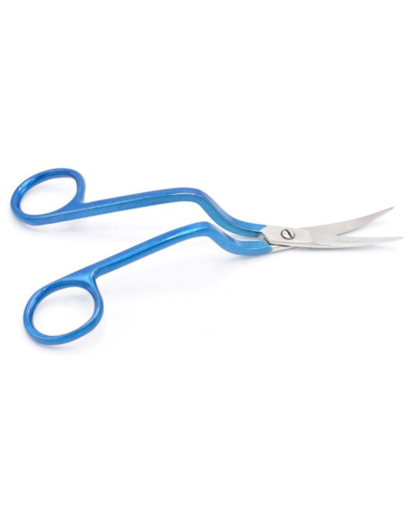 Tijeras de bordado de doble curvatura para zurdos de 15 cm