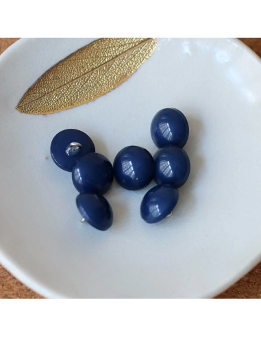 Botón semiesférico con cola - Azul marino