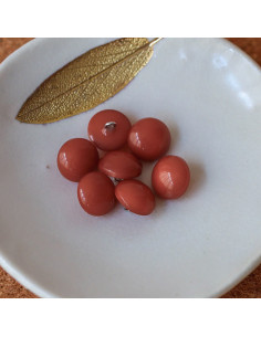 Botón semiesférico con cola - Caramelo