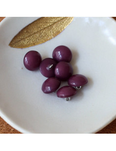 Botón semiesférico con cola - Violeta