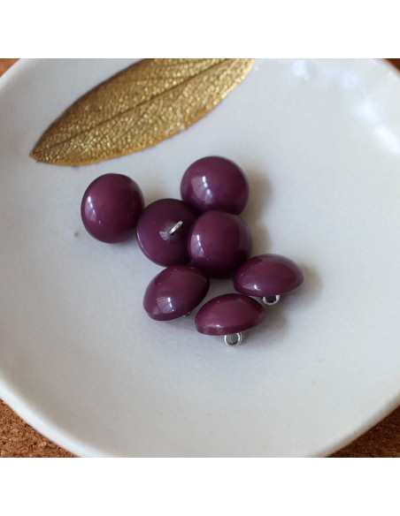 Botón semiesférico con cola - Violeta
