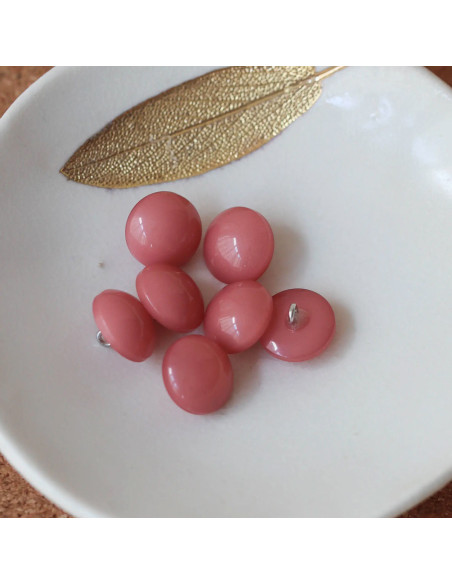 Botón semiesférico con cola - Rosa viejo