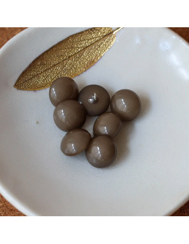 Botón semiesférico con cola - Caqui