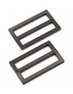 Juego de 2 hebillas deslizantes 22 x 38 mm negro