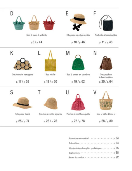Libro bolsos y sombreros de rafia