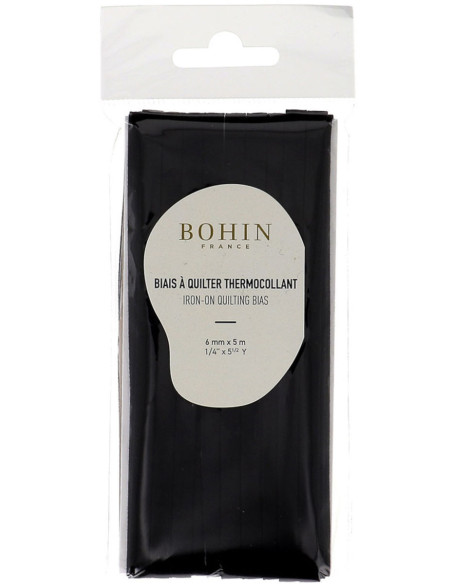 Cinta adhesiva para acolchar 6 mm x 5 m - Negro