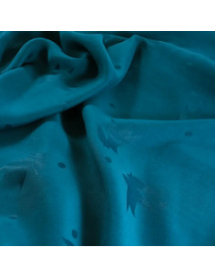 Tejido jacquard de viscosa Streli azul petróleo - Églantine & Zoé