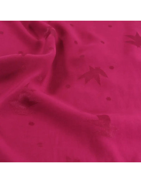 Tejido jacquard de viscosa Streli rosa magenta - Églantine & Zoé