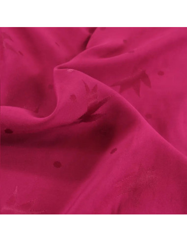 Tejido jacquard de viscosa Streli rosa magenta - Églantine & Zoé
